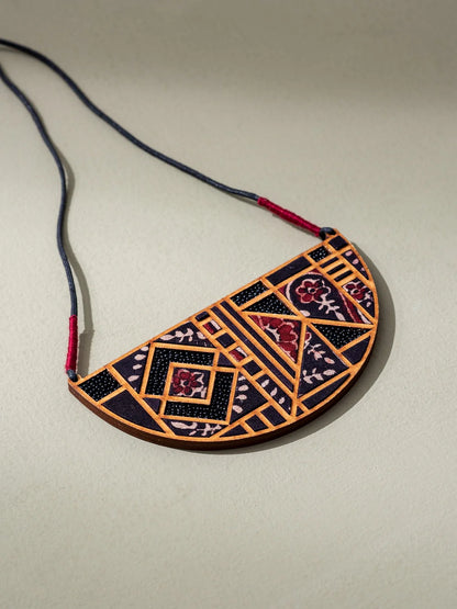 Handcrafted sustainable jewelry with mesmerizing maze pattern, adding style to any ensemble.