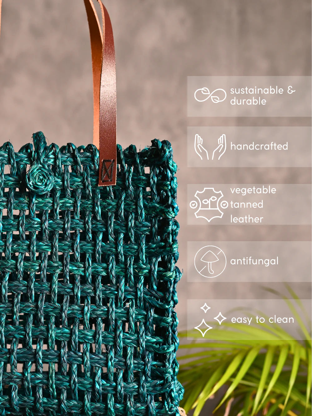 Unique Mesh Bag handcrafted by skilled artisans using eco-friendly sabai grass for a sustainable accessory.