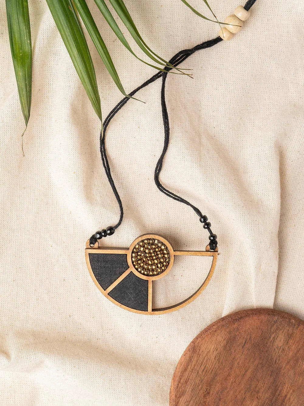 Handcrafted, sustainable fashion. Geometric necklace.