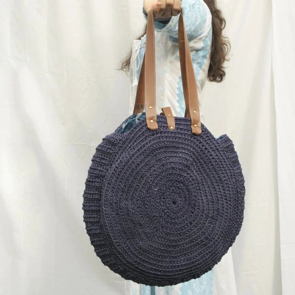 Upgrade your daily carry-all with this meticulously hand-crocheted everyday tote, featuring high-quality cotton yarn for durability and an elegant, handmade touch.